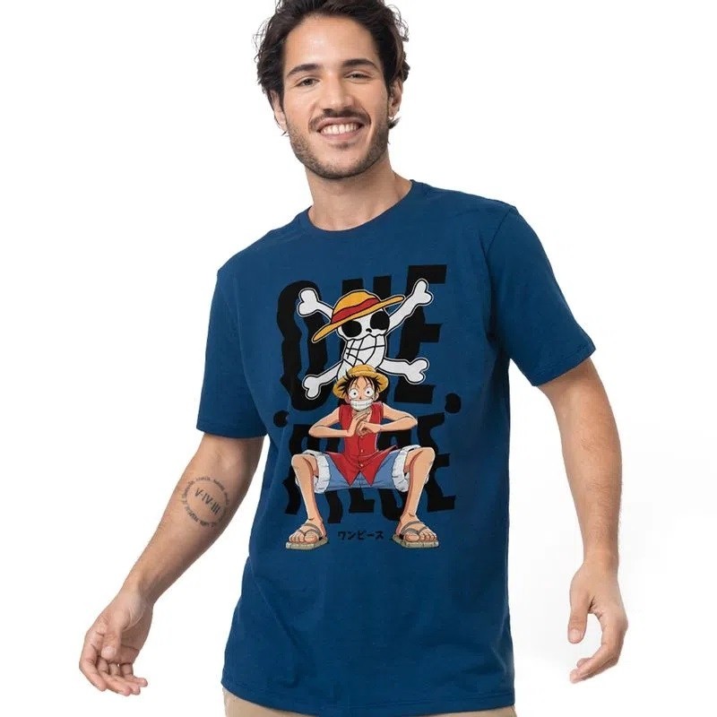 Oba Oba CAMISETA ONE PIECE CAPTAIN MONKEY LUFFY AZ PETROLEO G